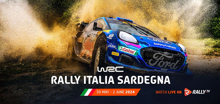 WRC Sardiinia ralli, ametliku nimega WRC Rally Italia Sardegna ajakava on vahemikus 30. mai kuni 2. juuni 2024. Kavas 16 kiiruskatset.
